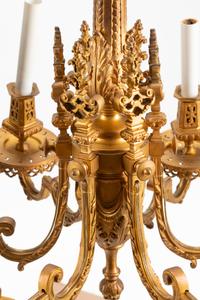 A French Gilt Bronze Six-Light Chandelier