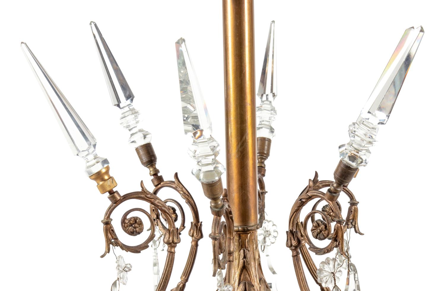 A French Gilt Bronze and Cut Glass Sixty-Light Chandelier