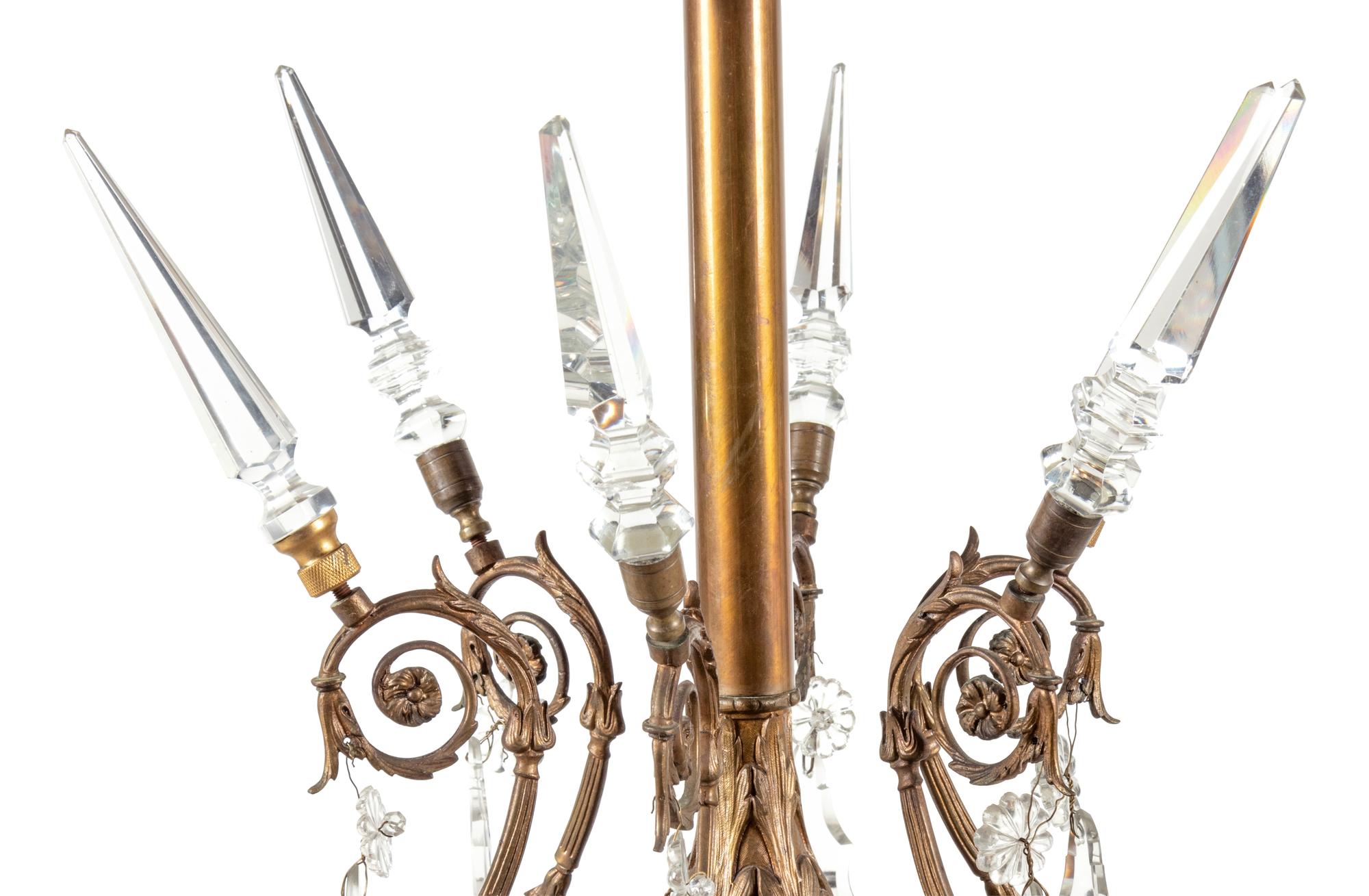 A French Gilt Bronze and Cut Glass Sixty-Light Chandelier