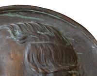 A Bronze Portrait Plaque of Sculptor Henry Baerer 18" W x .75" D x 18" H — United States, 1892