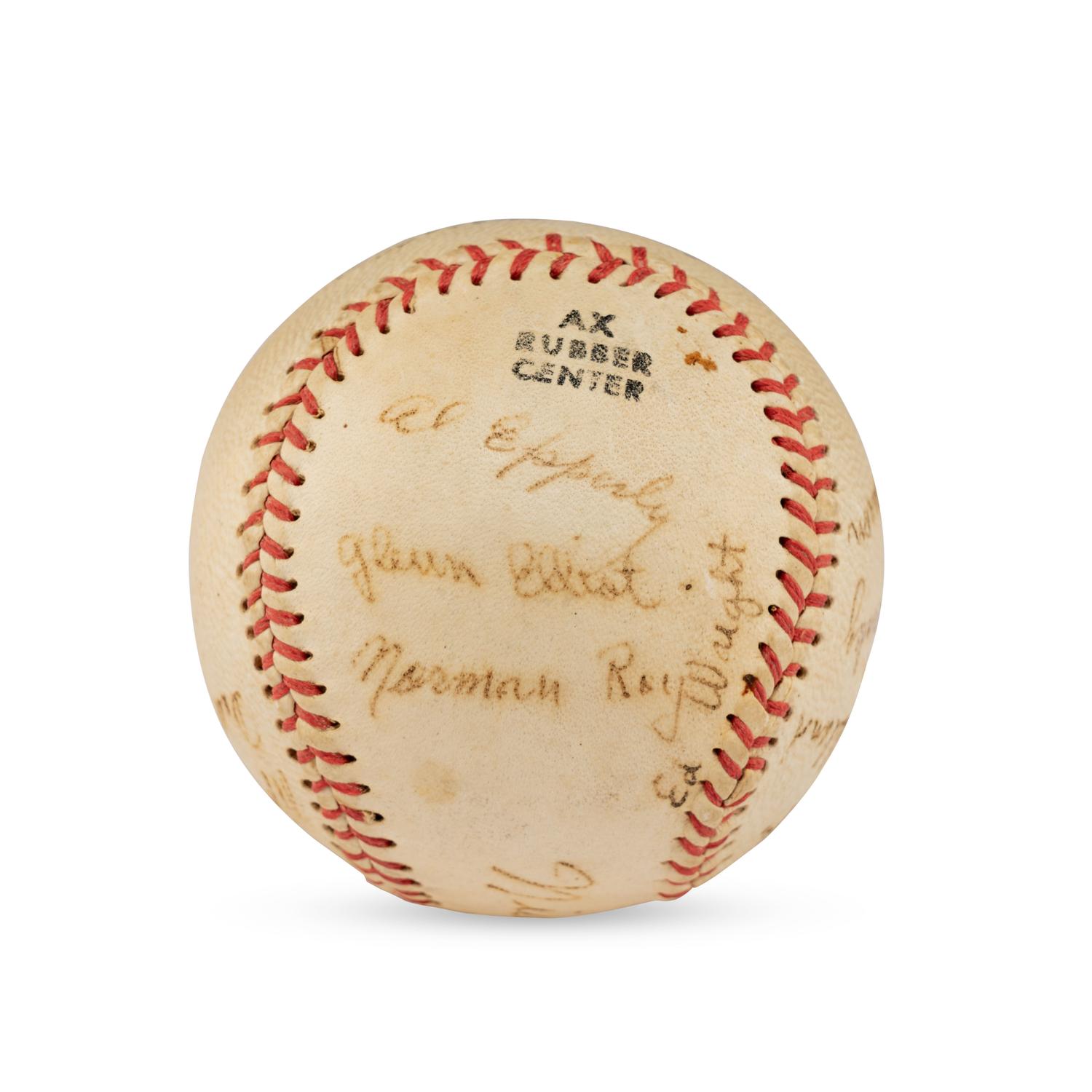 A 1948 Milwaukee Brewers Team Signed Autograph Baseball