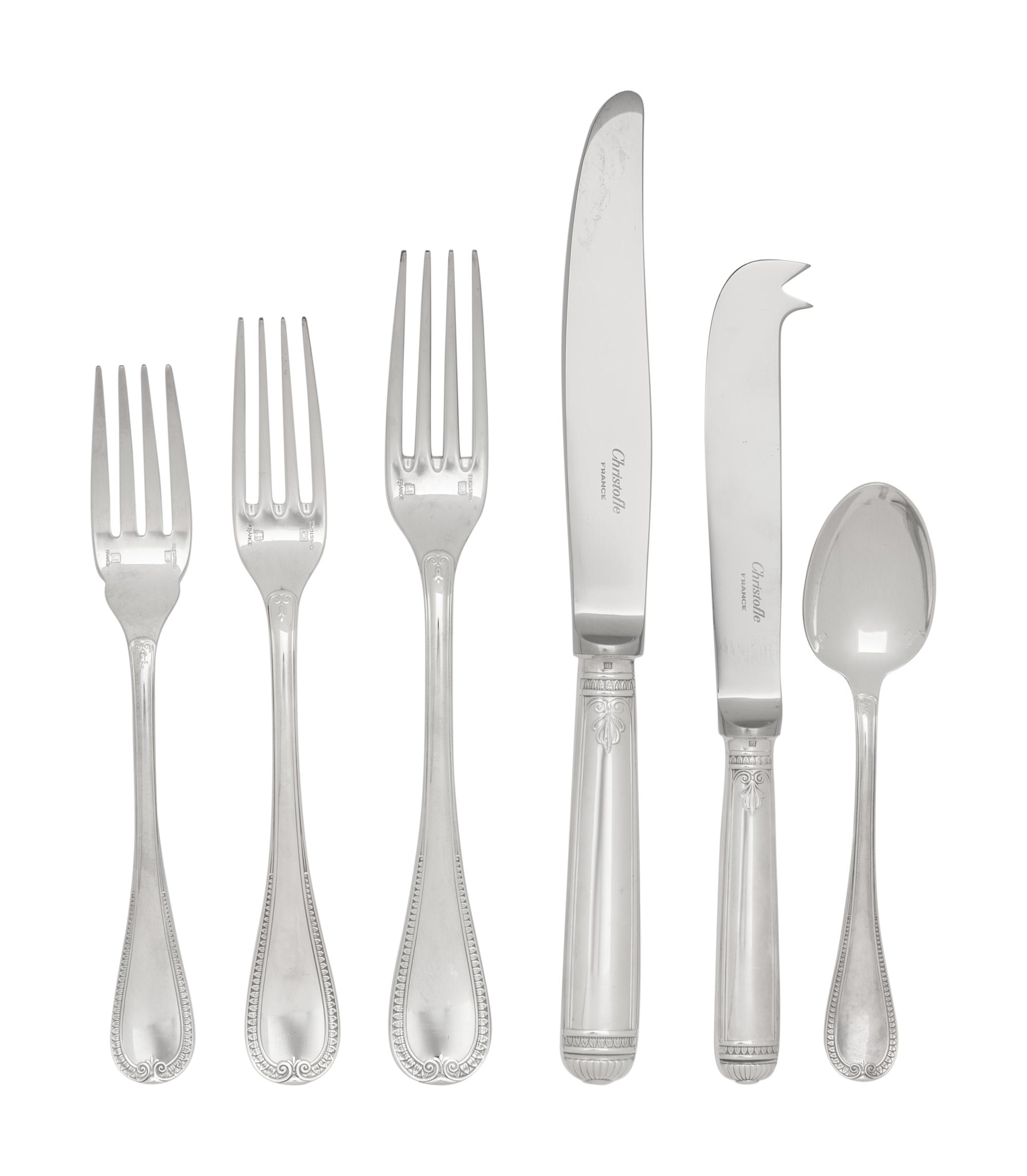 A Christofle Silver-Plate Flatware Service