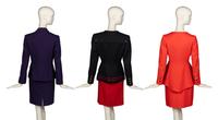 Three Claude Montana Skirt Suits
