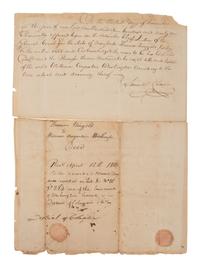 [WASHINGTON, DC]. Indenture of Lands Pertaining to the Formation of the City of Washington, DC. 1791-1804.