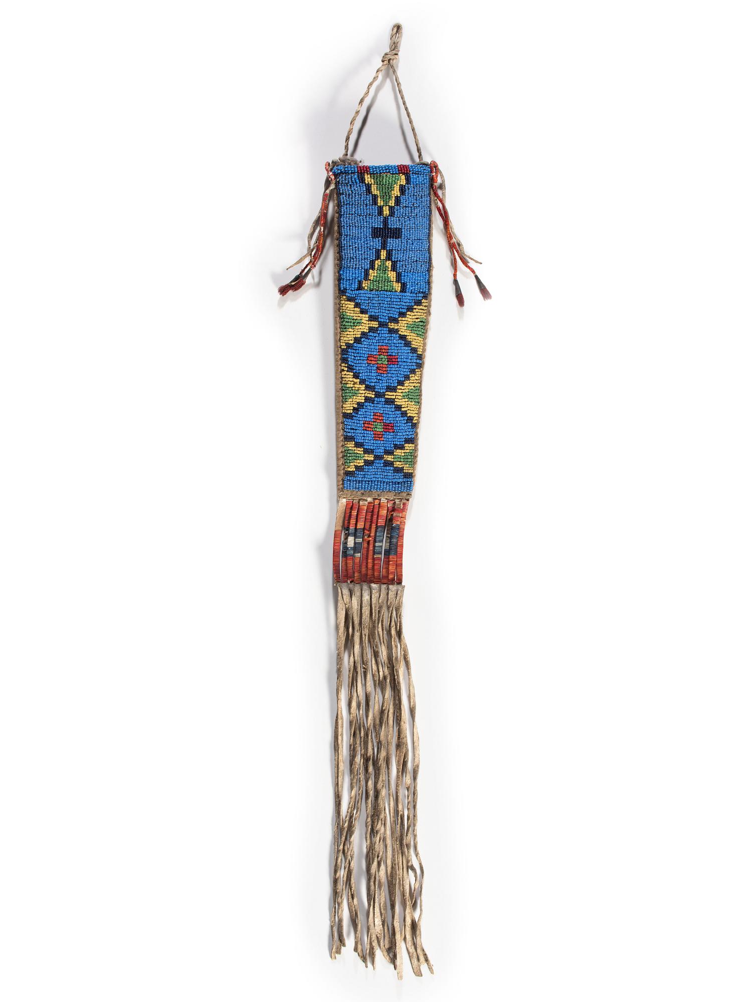 Cheyenne Beaded and Quilled Hide Knife Sheath