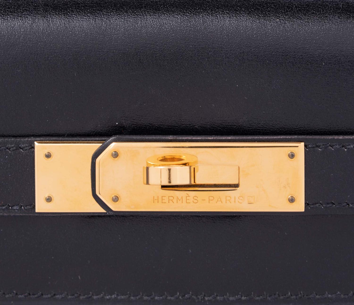 Hermès Black Leather 32cm Kelly Bag, 2002