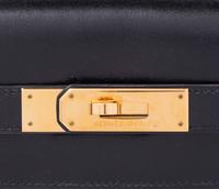 Hermès Black Leather 32cm Kelly Bag, 2002