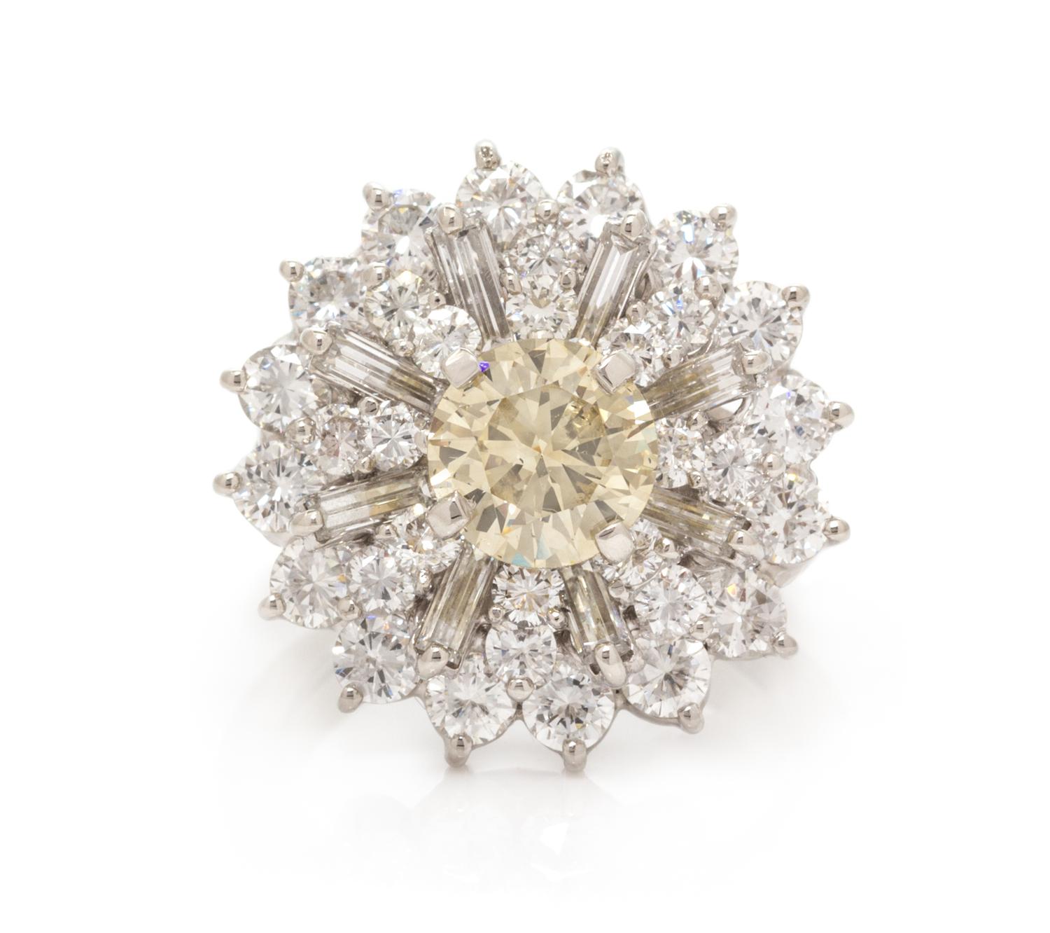 A Platinum and Diamond Ring, 7.50 dwts.