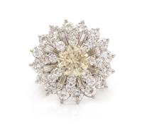 A Platinum and Diamond Ring, 7.50 dwts.