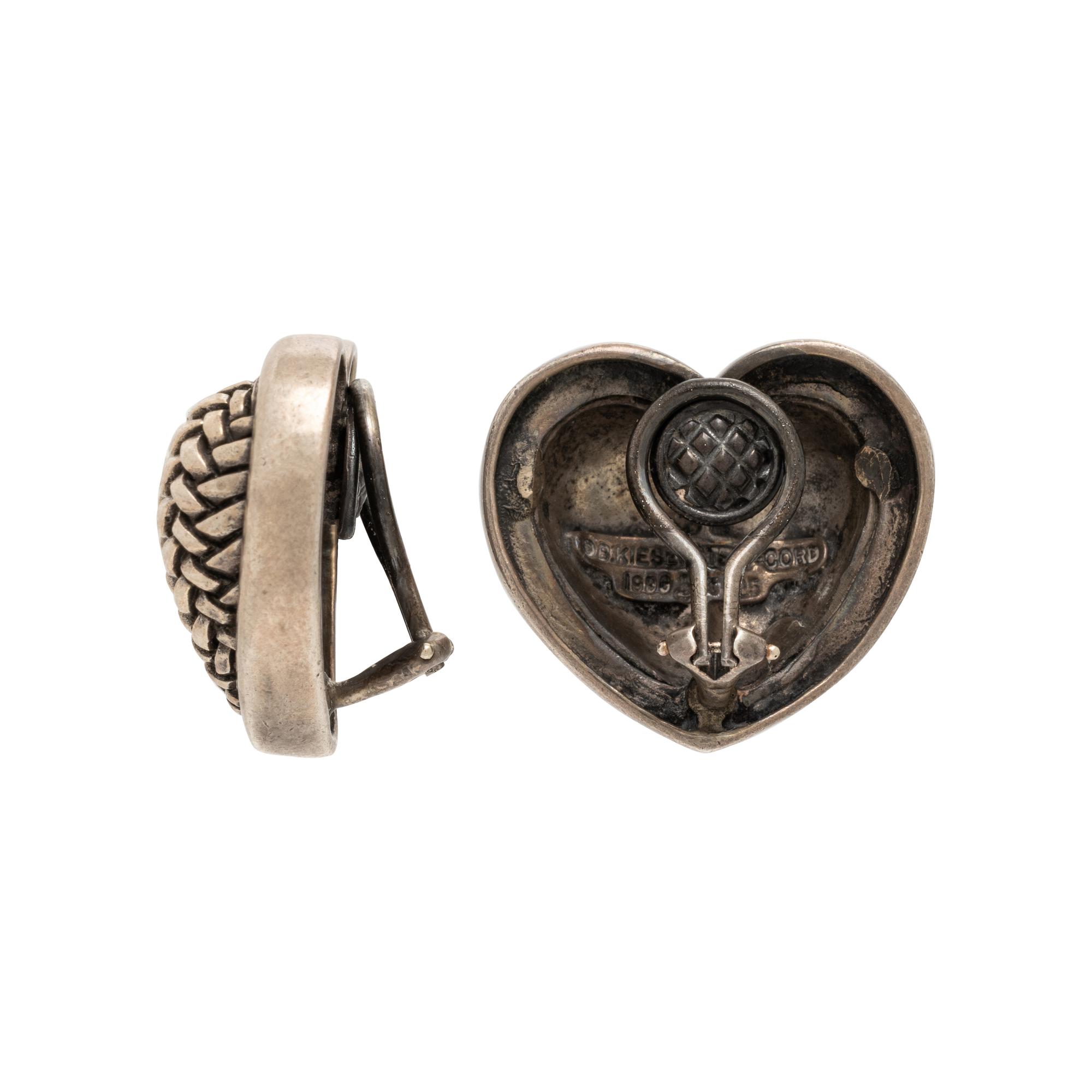 Kieselstein-Cord, Sterling Silver Heart Necklace and Earrings
