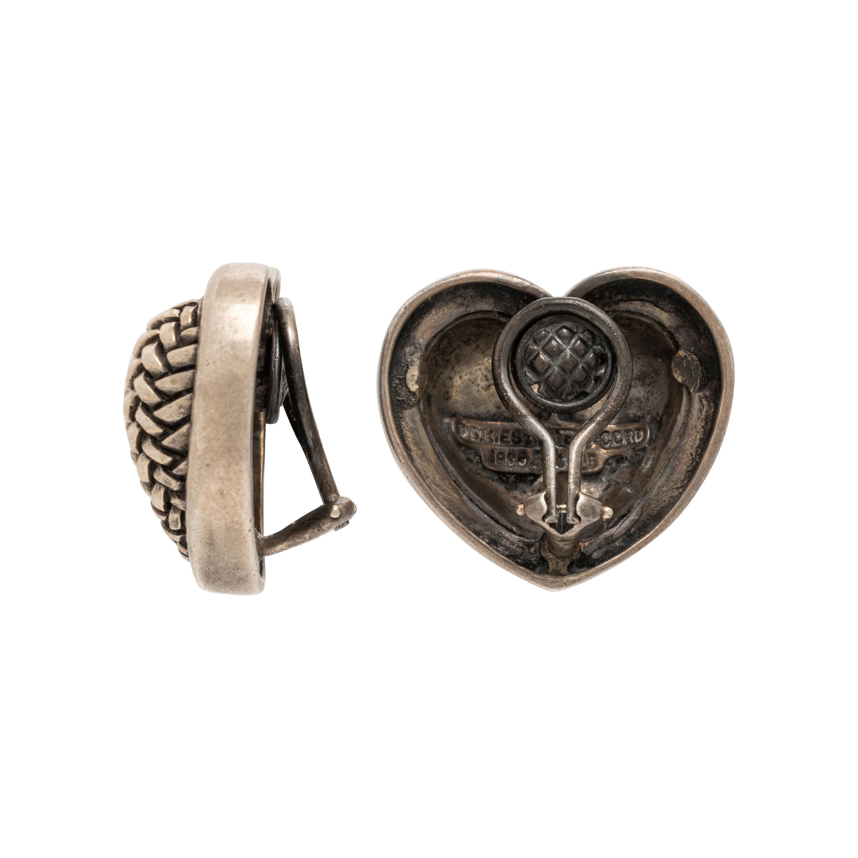 Kieselstein-Cord, Sterling Silver Heart Necklace and Earrings