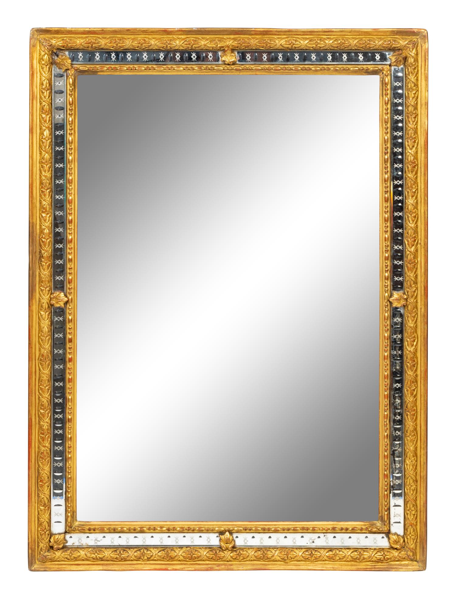 A Neoclassical Style Giltwood Rectangular Mirror — 19TH CENTURY