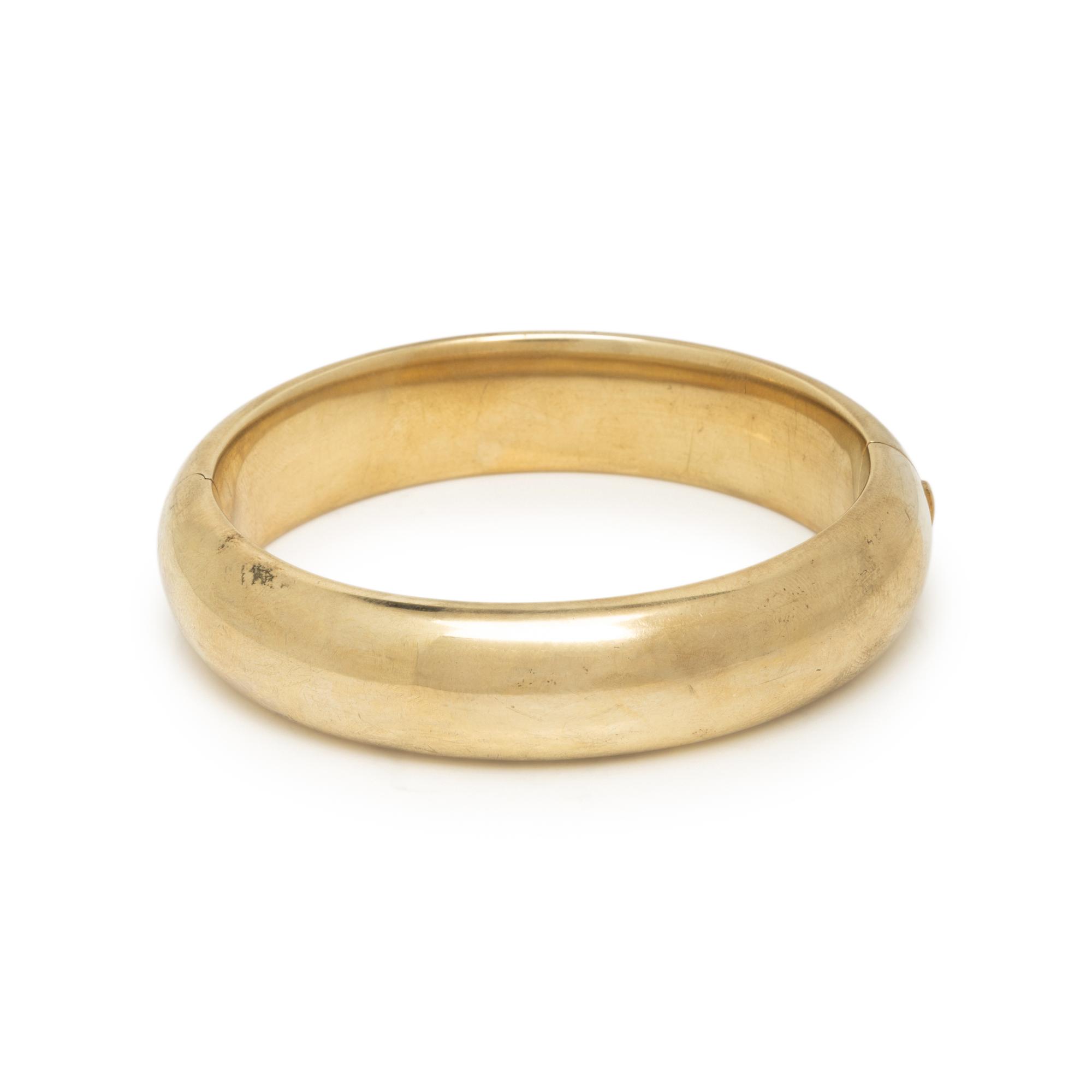 SPRITZER & FUHRMANN, YELLOW GOLD BANGLE BRACELET