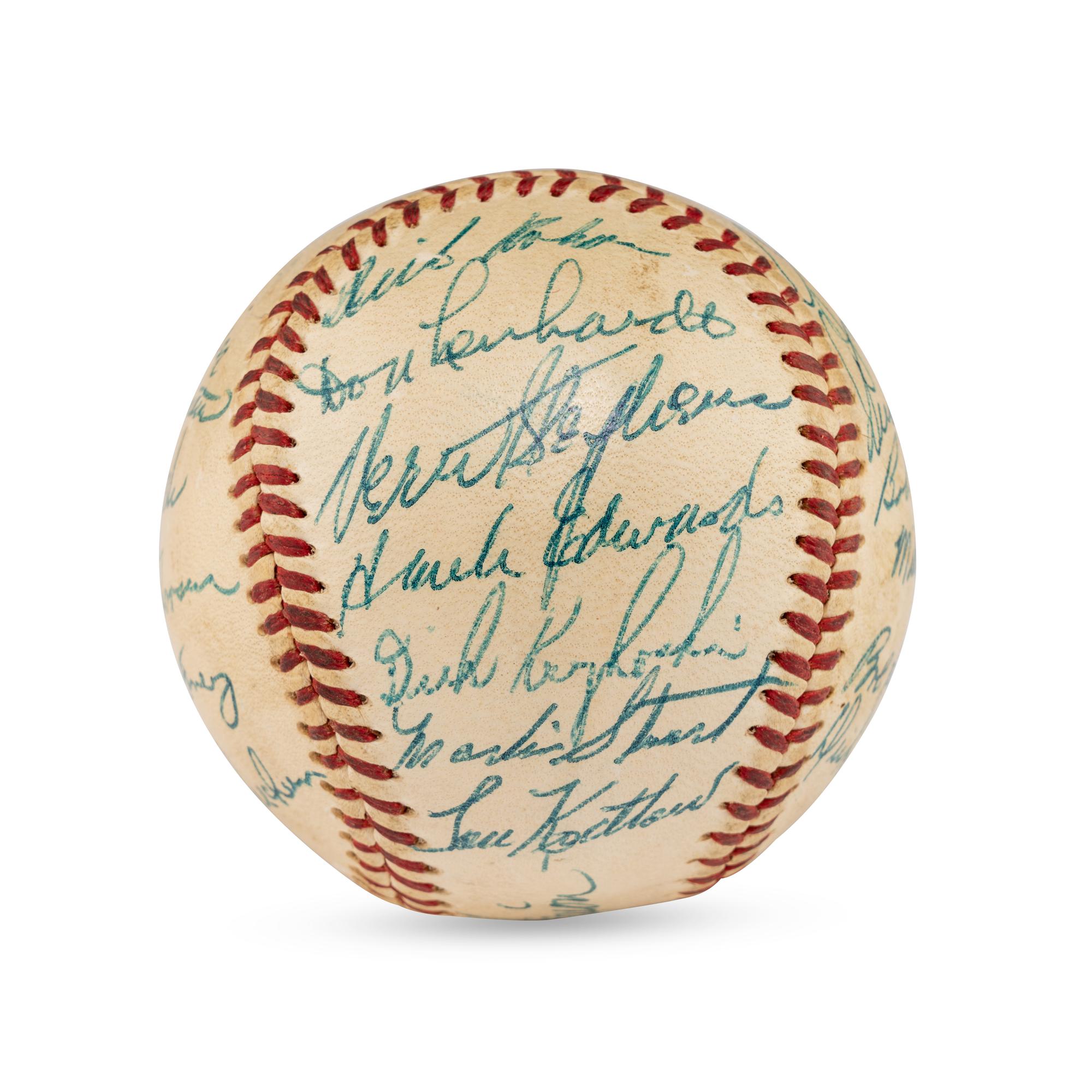 A 1953 St. Louis Browns Team Signed Autograph Baseball (JSA Auction Letter)