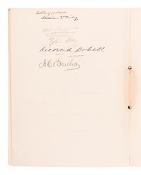McKINLEY, WILIAM (1843-1901). Signed menu from a dinner given in honor of President McKinley by the Commercial Club of Chicago on October 10, 1899, at the Auditorium Hotel. [10 October 1899].