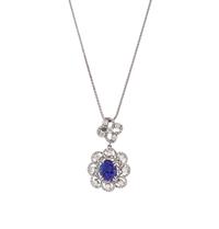 Diamond and Tanzanite Necklace