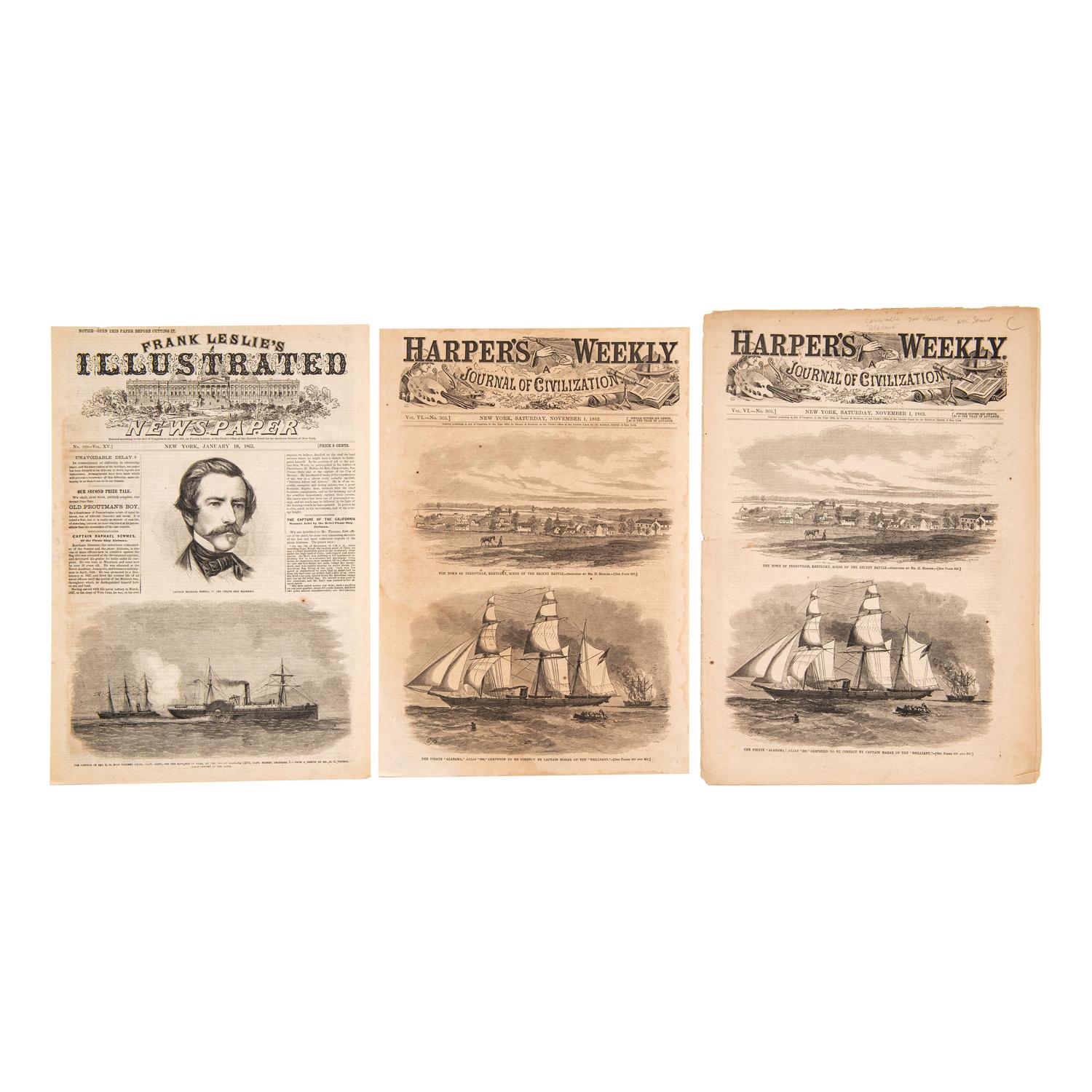 [CIVIL WAR - CONFEDERATE STATES NAVY]. Archive of photographs and ephemera related to the CSS Alabama and other Confederate naval subjects, including: