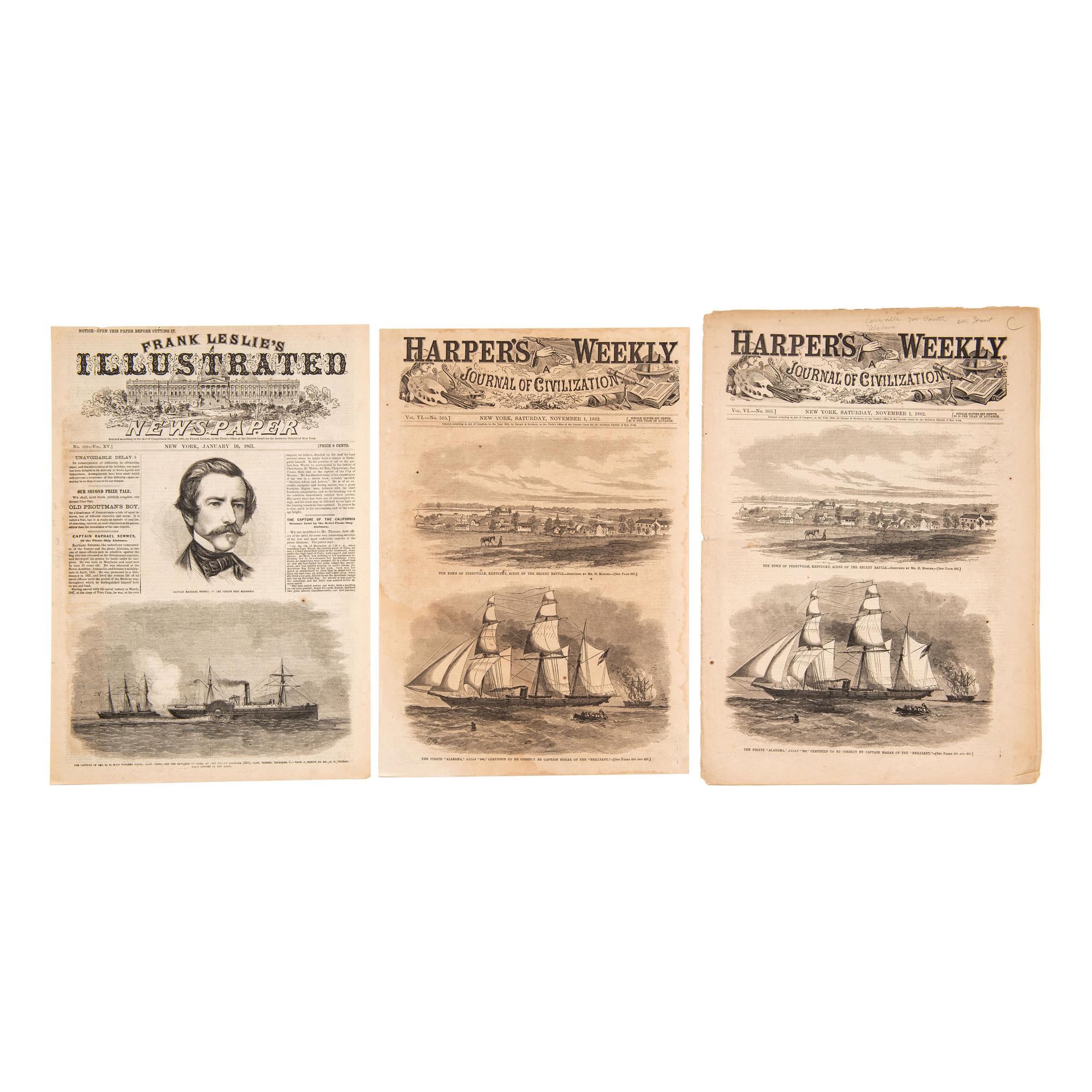 [CIVIL WAR - CONFEDERATE STATES NAVY]. Archive of photographs and ephemera related to the CSS Alabama and other Confederate naval subjects, including: