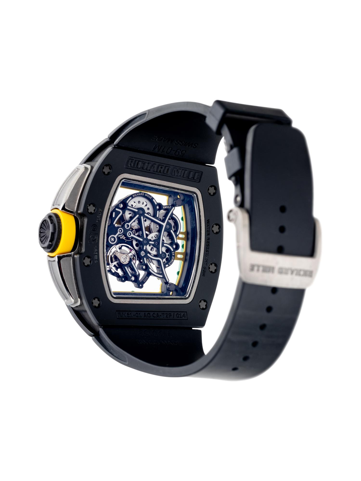 A SPECTACULAR RICHARD MILLE, REF. RM61-01 CERAMIC 'YOHAN BLAKE' WATCH