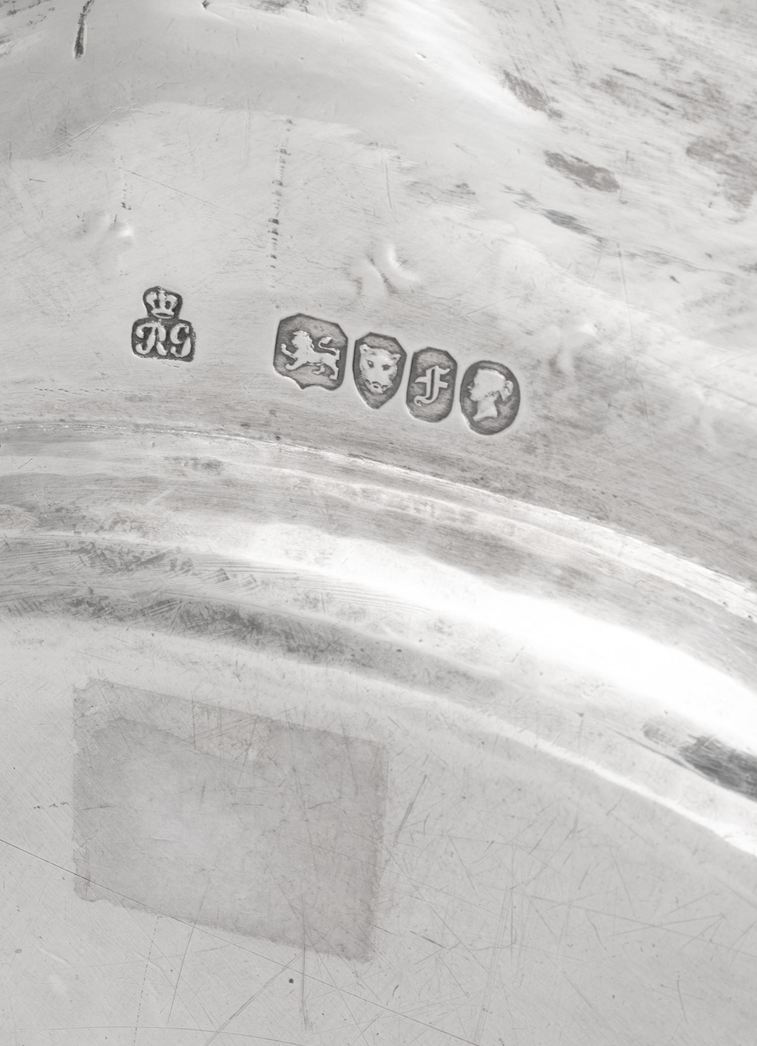 A Victorian Silver Six-Piece Dessert Service