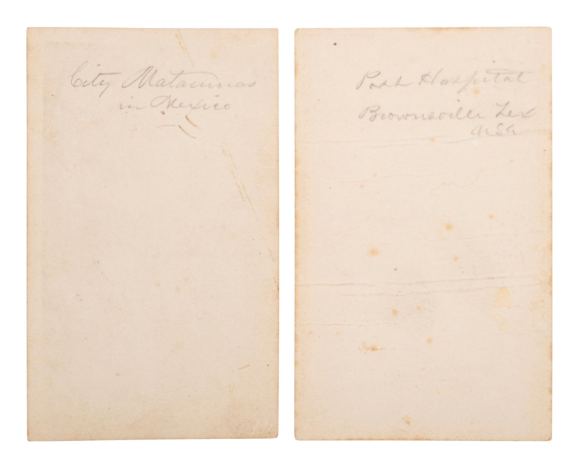 [TEXAS]. A group of 8 outdoor views of Brownsville-Matamoros, incl. 3 by Louis De PLANQUE.