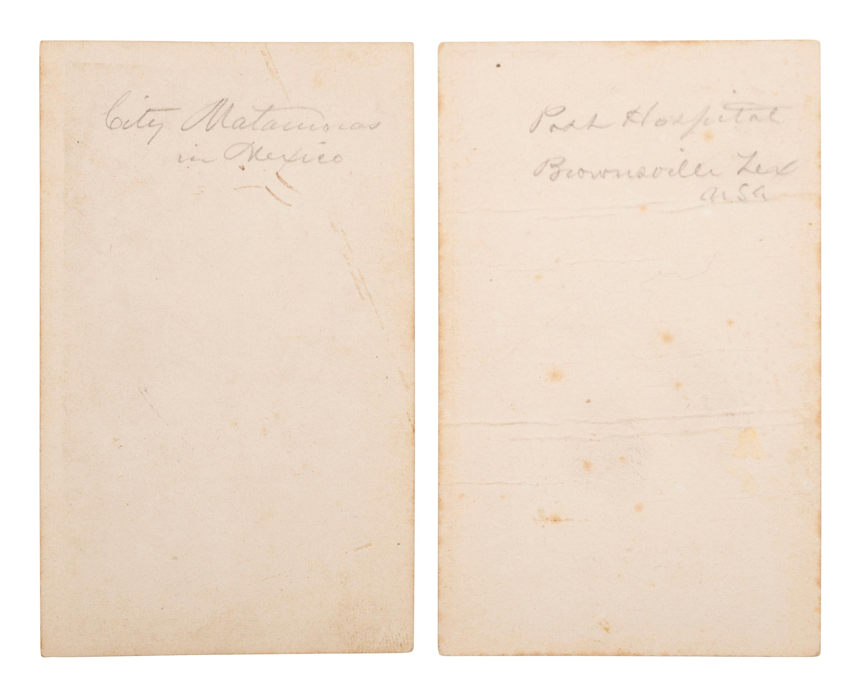 [TEXAS]. A group of 8 outdoor views of Brownsville-Matamoros, incl. 3 by Louis De PLANQUE.