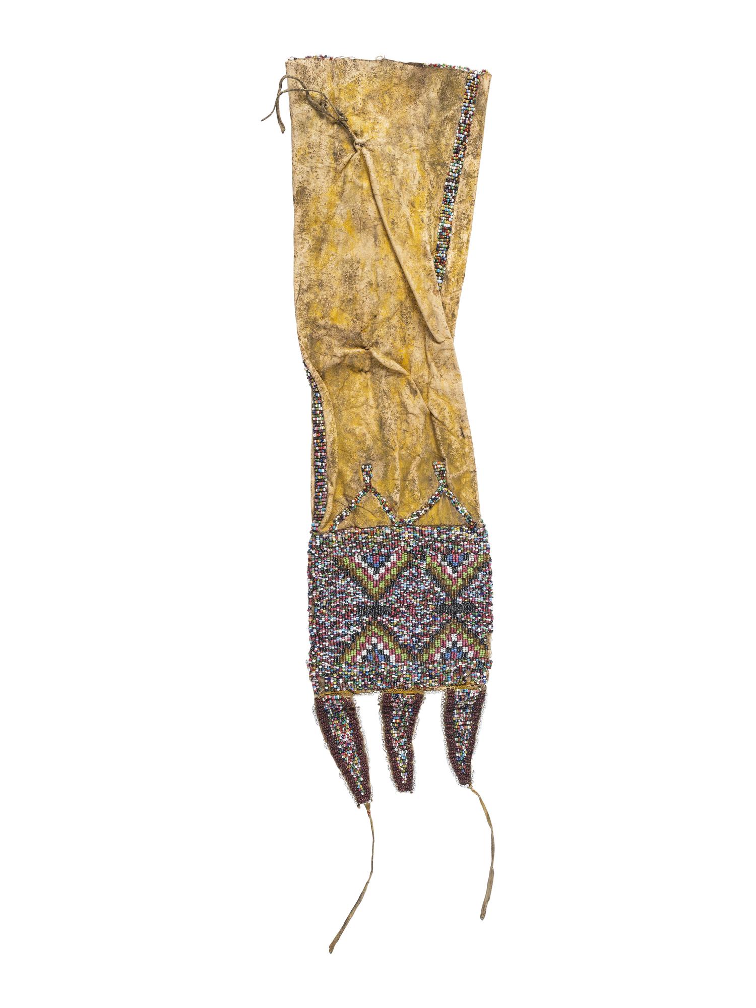 Sioux Tobacco Bag, with Salt and Pepper Beadwork