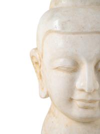 A Southeast Asian Marble Head of Buddha