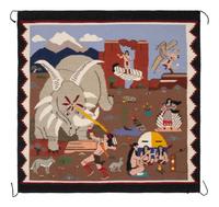 Navajo Creation Story , Pictorial Weaving