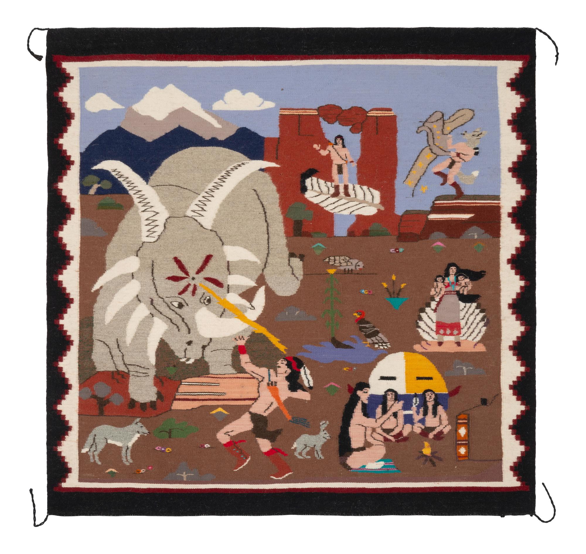 Navajo Creation Story , Pictorial Weaving