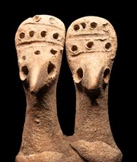 A Syro-Hittite Clay Double Headed Figure