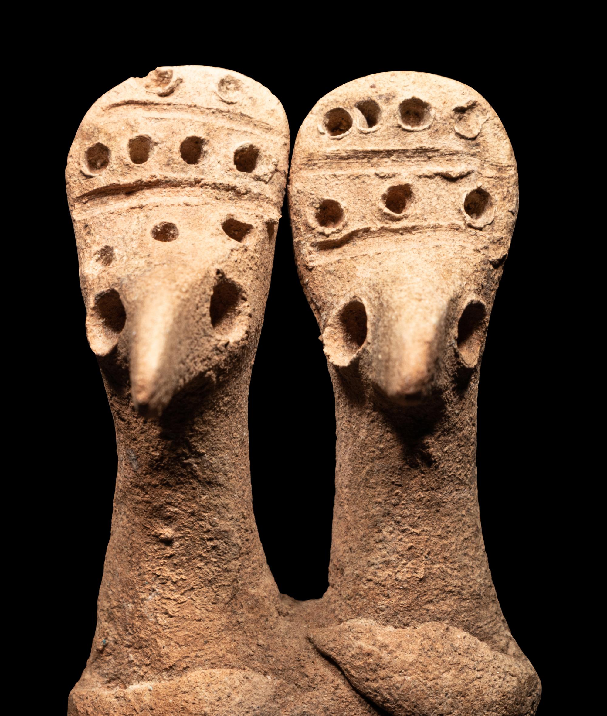 A Syro-Hittite Clay Double Headed Figure