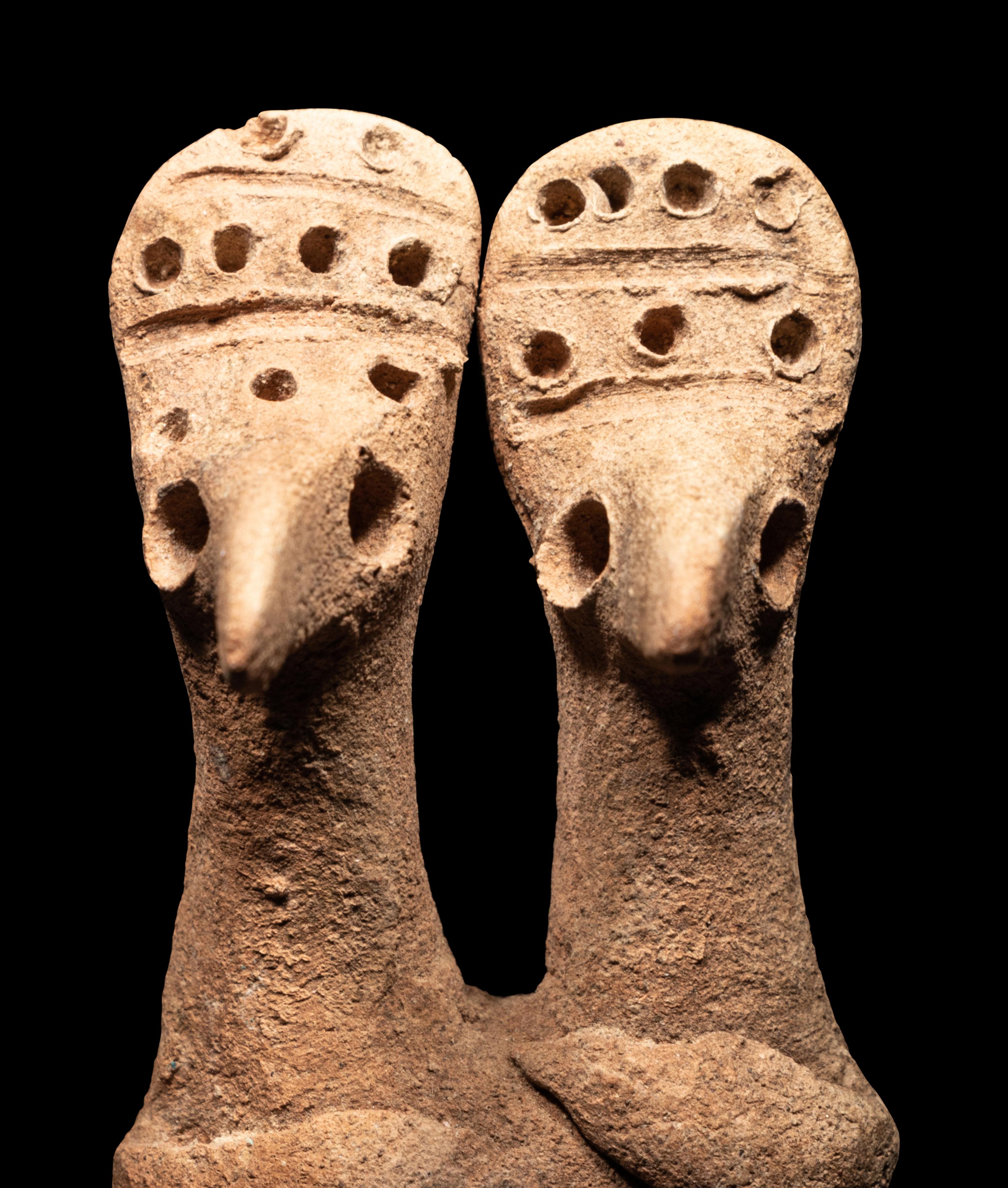 A Syro-Hittite Clay Double Headed Figure