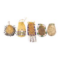Collection of Plains Beaded Hide Bags