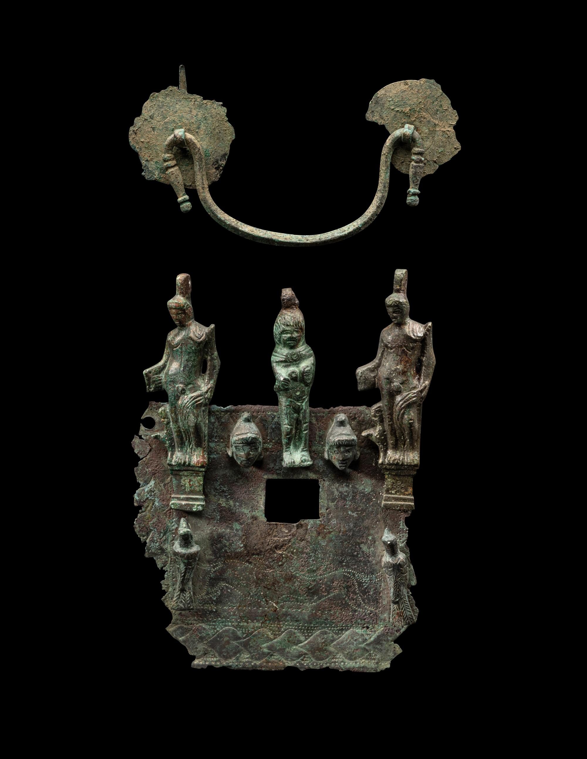 Two Etruscan Bronze Fragments from a Cista