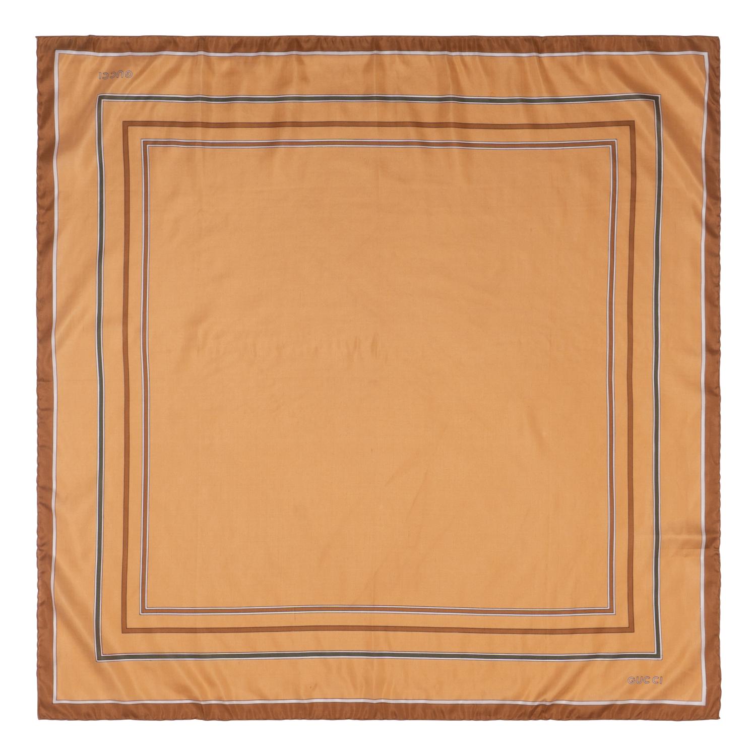 Group of Seven Designer Scarves by Hermès, Gucci, and Celine