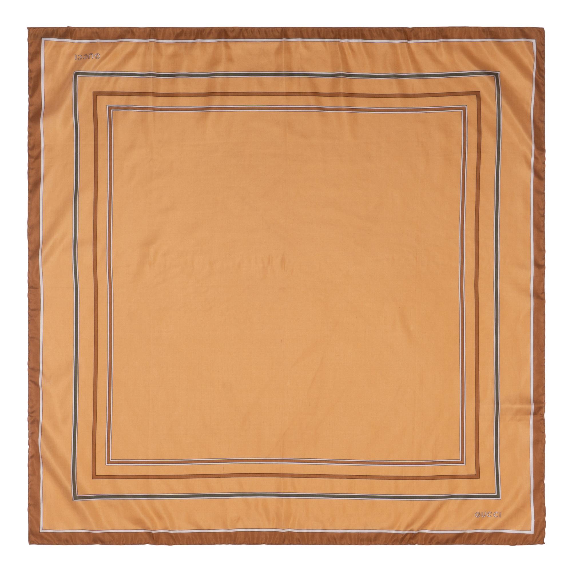 Group of Seven Designer Scarves by Hermès, Gucci, and Celine