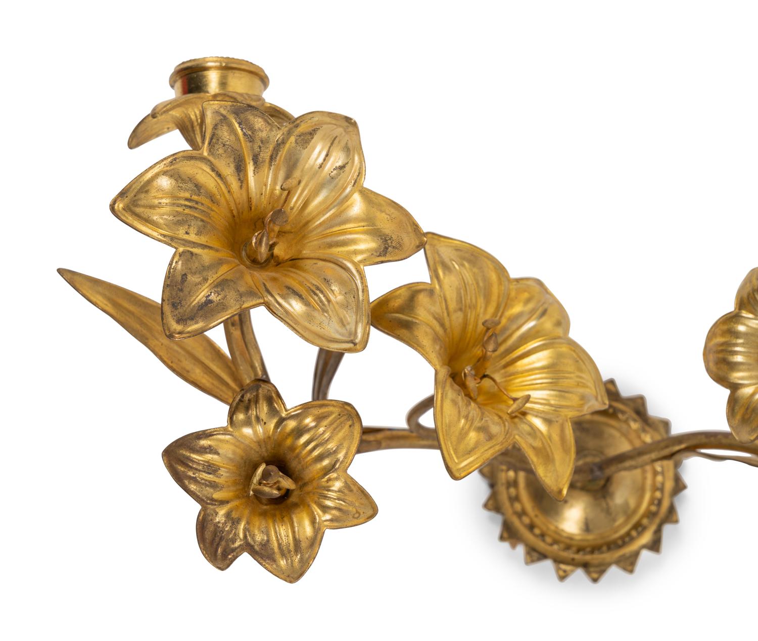 Three Pairs of Gilt Metal Sconces