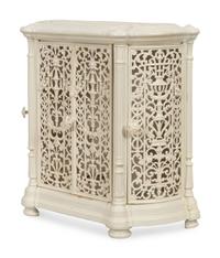 A White-Painted Cast Iron Cabinet