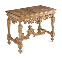 An Italian Baroque Mecca Onyx-Top Console Table