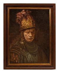 An Italian Micromosaic Plaque After Rembrandt