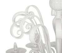 An Italian Murano Style Opaline Glass Chandelier