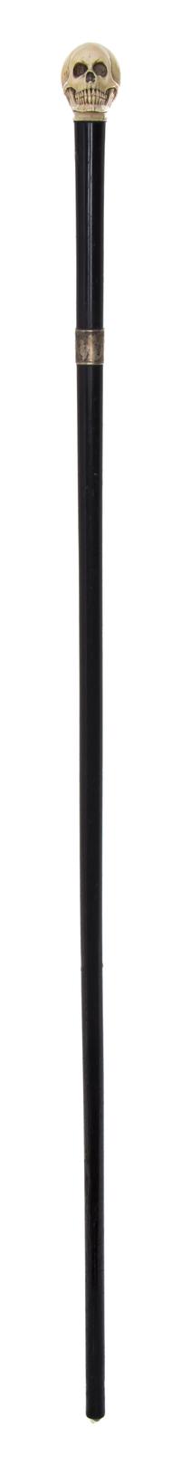 An English Silver and Ivory Handled Walking Stick, JH, London, 1922, Diameter of handle 1 1/2 x length overall 33 1/2 inches.