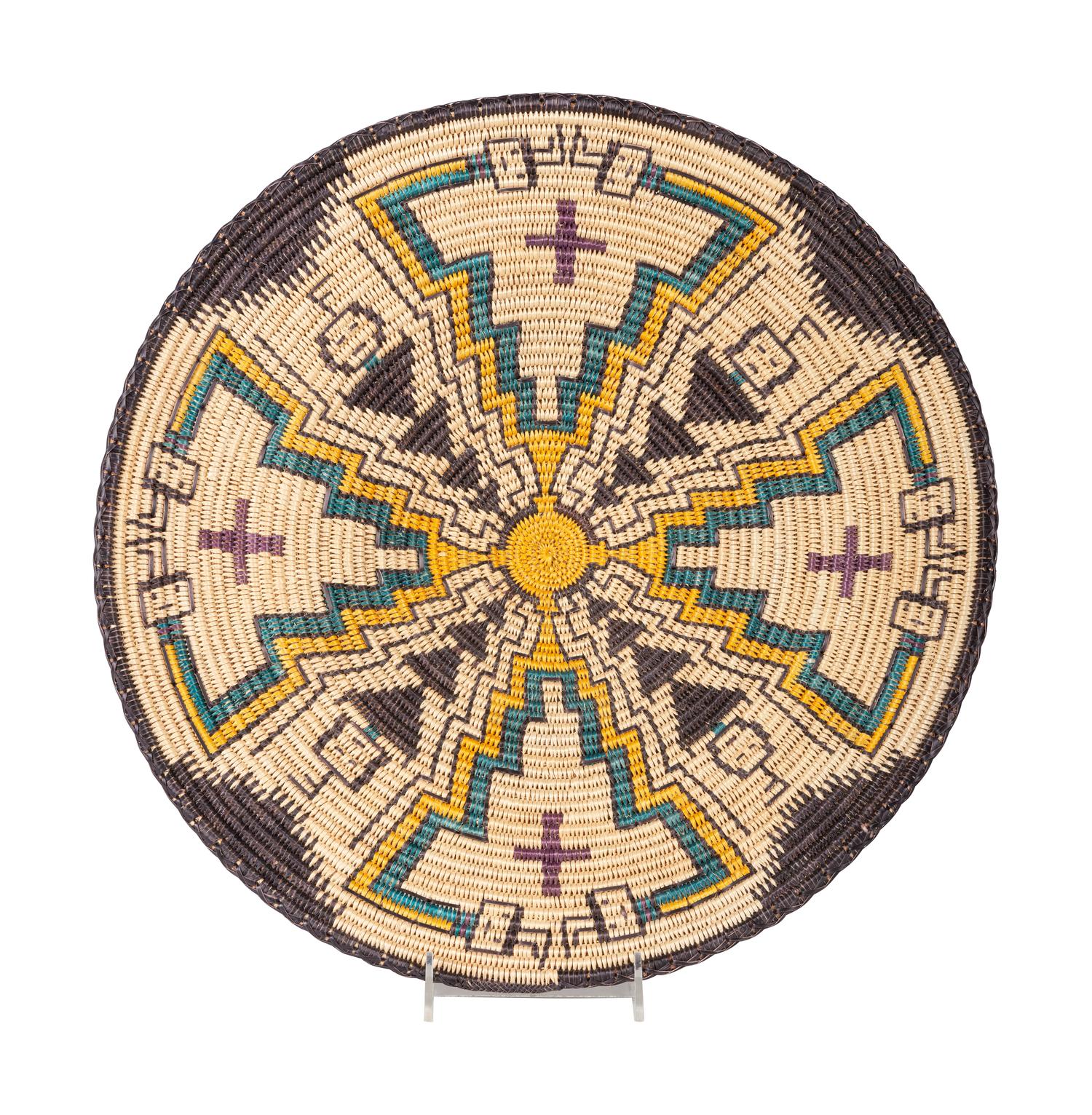 Polychrome Basket, with Rain, Lightning, and Yeis