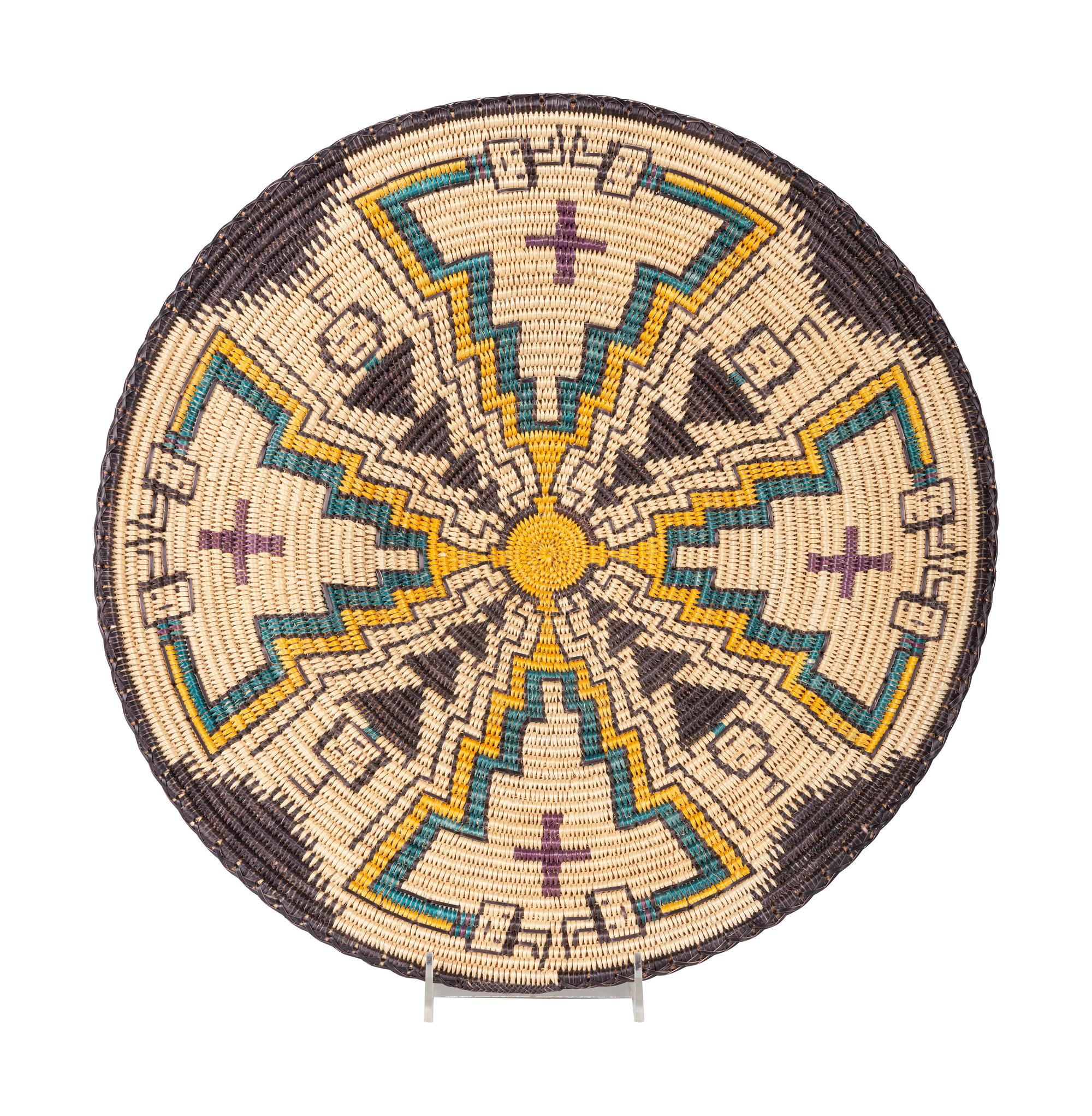 Polychrome Basket, with Rain, Lightning, and Yeis
