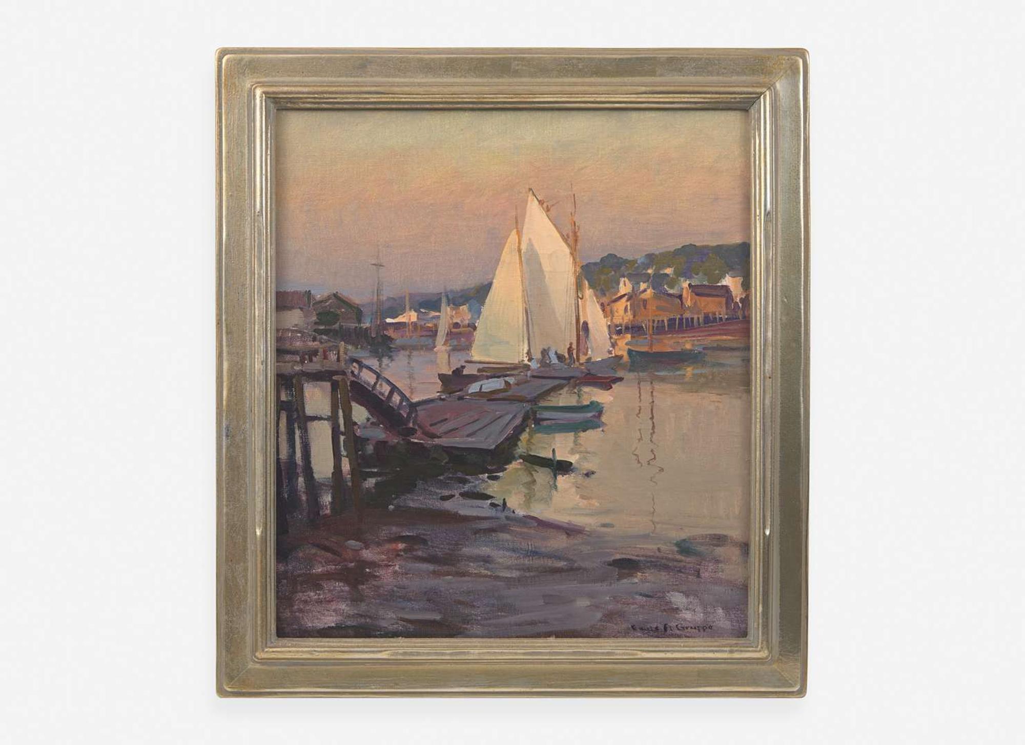 Emile Albert Gruppé (American, 1896-1979) - Boats at Dock