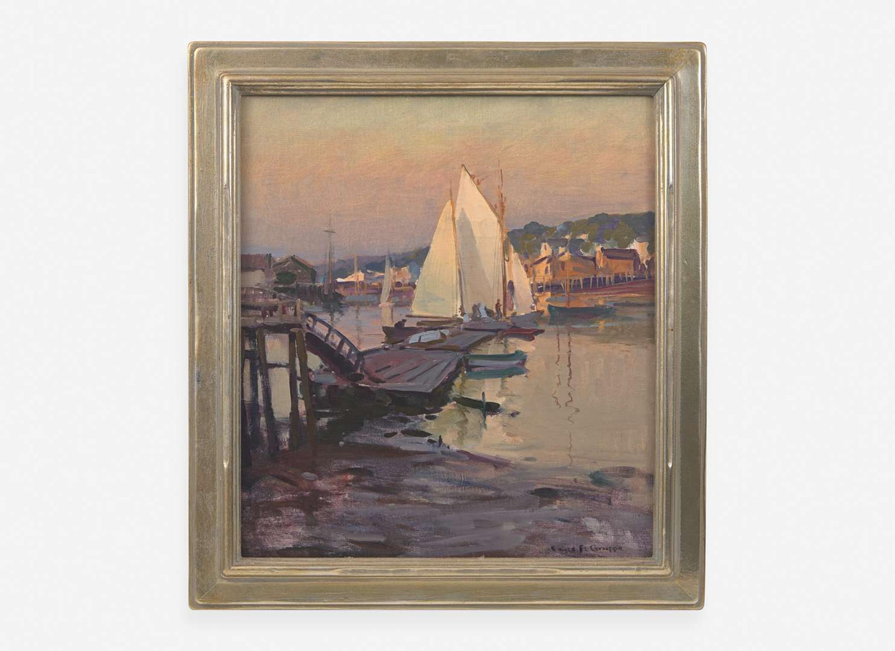 Emile Albert Gruppé (American, 1896-1979) - Boats at Dock