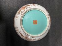 A Chinese enameled eggshell porcelain "Winter Landscape" dish, signed Yu Wenxiang, and a vase 薄胎瓷盘及人物画瓷瓶 20th century ????