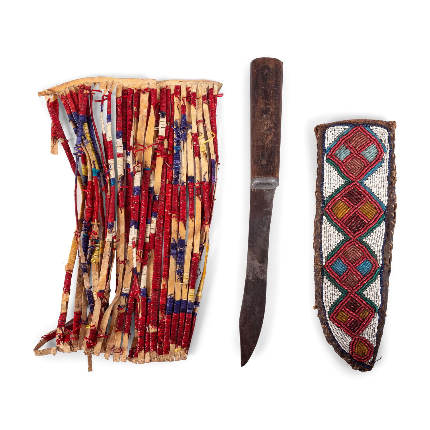 Collection of Beaded and Quilled Plains Material