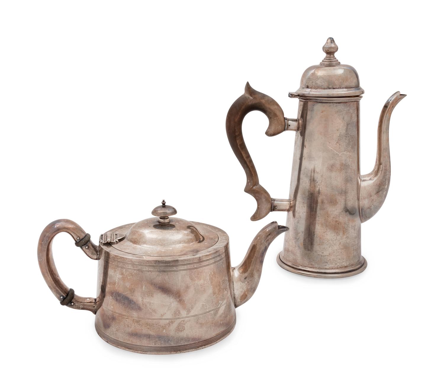 An American Silver Teapot and Coffee Pot